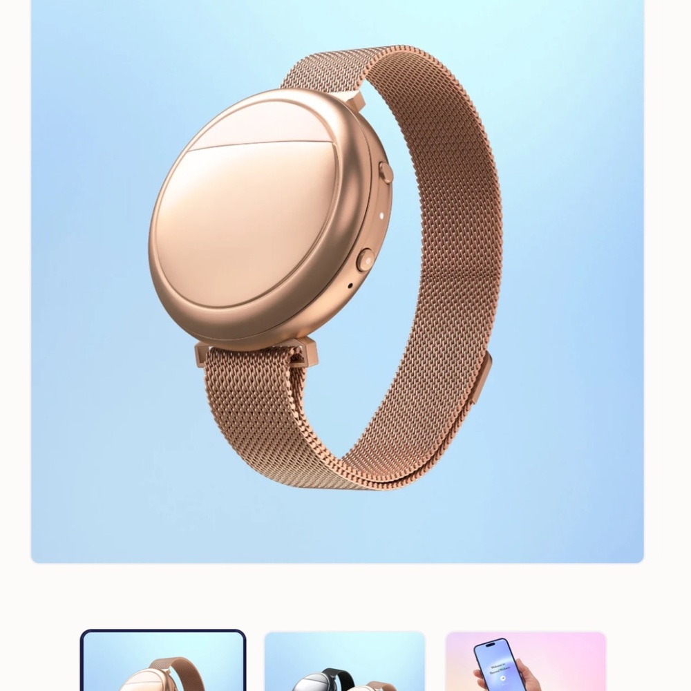 Rose Gold Embr Wave 2 Smart Cooling & Warming Wristband
